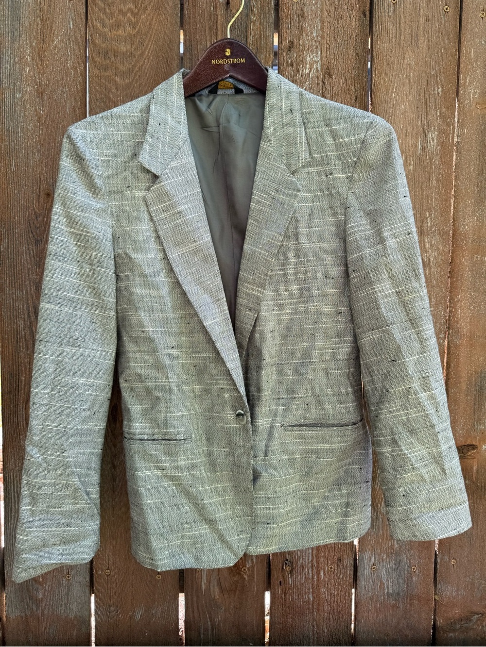 PUBLIC NOTICES Boys Gray Heather Single Button Jacket Blazer Sport Coat Size 14